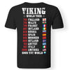 Viking, Norse, Gym t-shirt & apparel, Viking - World tour, BackApparel[Heathen By Nature authentic Viking products]Gildan Premium Men T-ShirtBlack5XL