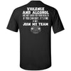 Viking, Norse, Gym t-shirt & apparel, Violence and alcohol are not good for your health, BackApparel[Heathen By Nature authentic Viking products]Tall Ultra Cotton T-ShirtBlackXLT