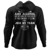 Viking, Norse, Gym t-shirt & apparel, Violence and alcohol are not good for your health, BackApparel[Heathen By Nature authentic Viking products]Unisex Pullover HoodieBlackS