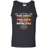 Viking, Norse, Gym t-shirt & apparel, Violence Does Solve Problem, FrontApparel[Heathen By Nature authentic Viking products]Cotton Tank TopBlackS