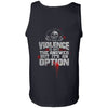 Viking, Norse, Gym t-shirt & apparel, Violence is not the answer, BackApparel[Heathen By Nature authentic Viking products]Cotton Tank TopBlackS