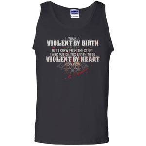 Viking, Norse, Gym t-shirt & apparel, Violent By Birth, FrontApparel[Heathen By Nature authentic Viking products]Cotton Tank TopBlackS