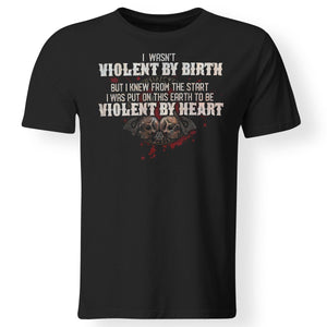 Viking, Norse, Gym t-shirt & apparel, Violent By Birth, FrontApparel[Heathen By Nature authentic Viking products]Gildan Premium Men T-ShirtBlack5XL