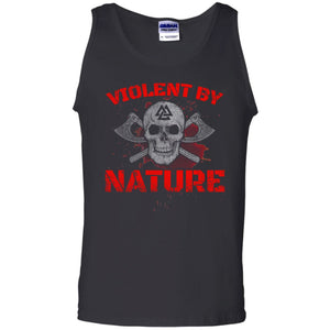 Viking, Norse, Gym t-shirt & apparel, Violent By Nature, FrontApparel[Heathen By Nature authentic Viking products]Cotton Tank TopBlackS