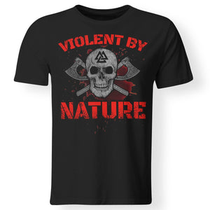Viking, Norse, Gym t-shirt & apparel, Violent By Nature, FrontApparel[Heathen By Nature authentic Viking products]Premium Men T-ShirtBlackS
