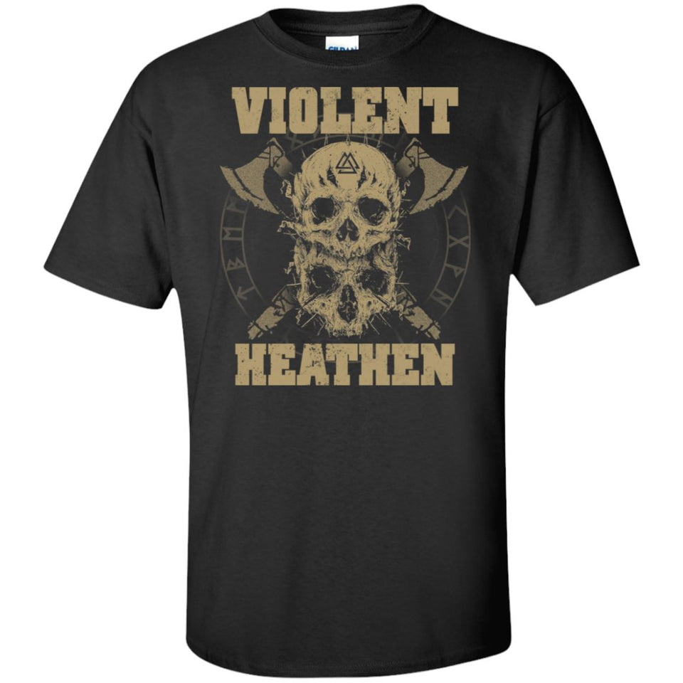 Viking, Norse, Gym t-shirt & apparel, Violent, frontApparel[Heathen By Nature authentic Viking products]Tall Ultra Cotton T-ShirtBlackXLT