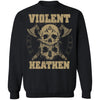 Viking, Norse, Gym t-shirt & apparel, Violent, frontApparel[Heathen By Nature authentic Viking products]Unisex Crewneck Pullover SweatshirtBlackS