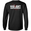 Viking, Norse, Gym t-shirt & apparel, Violent when necessary, BackApparel[Heathen By Nature authentic Viking products]Long-Sleeve Ultra Cotton T-ShirtBlackS