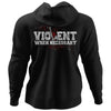 Viking, Norse, Gym t-shirt & apparel, Violent when necessary, BackApparel[Heathen By Nature authentic Viking products]Unisex Pullover HoodieBlackS
