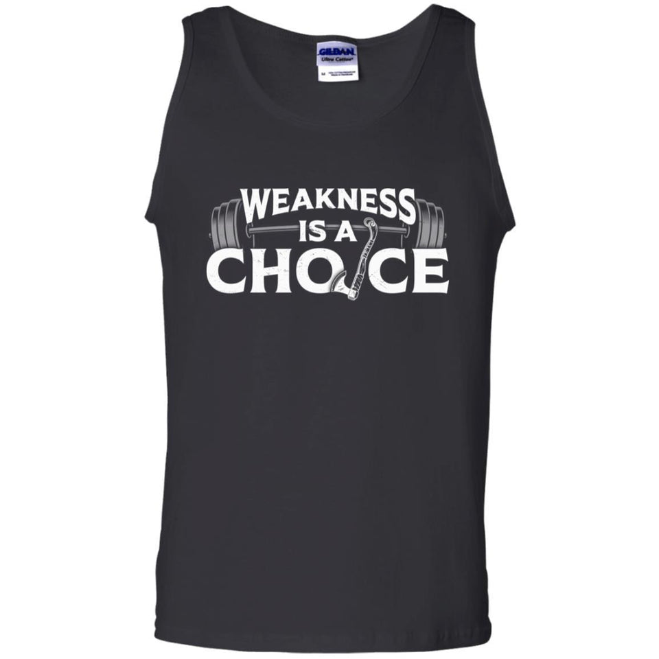 Viking, Norse, Gym t-shirt & apparel, Weakness is a choice, FrontApparel[Heathen By Nature authentic Viking products]Cotton Tank TopBlackS