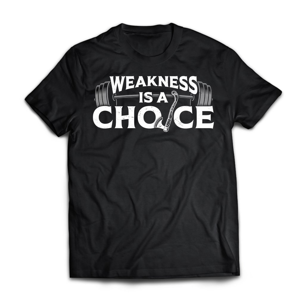 Viking, Norse, Gym t-shirt & apparel, Weakness is a choice, FrontApparel[Heathen By Nature authentic Viking products]Next Level Premium Short Sleeve T-ShirtBlackX-Small