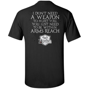 Viking, Norse, Gym t-shirt & apparel, weapon, arms reach, backApparel[Heathen By Nature authentic Viking products]Tall Ultra Cotton T-ShirtBlackXLT
