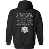 Viking, Norse, Gym t-shirt & apparel, weapon, arms reach, backApparel[Heathen By Nature authentic Viking products]Unisex Pullover HoodieBlackS