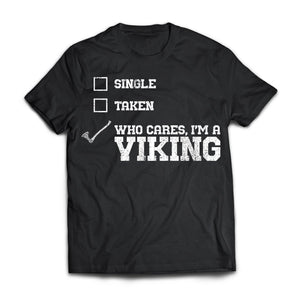 Viking, Norse, Gym t-shirt & apparel, Who Cares I'm A Viking, FrontApparel[Heathen By Nature authentic Viking products]Next Level Premium Short Sleeve T-ShirtBlackX-Small