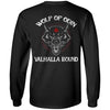 Viking, Norse, Gym t-shirt & apparel, Wolf Of Odin, BackApparel[Heathen By Nature authentic Viking products]Long-Sleeve Ultra Cotton T-ShirtBlackS
