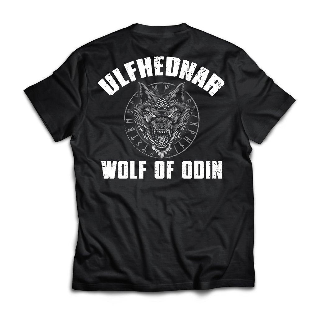 Viking, Norse, Gym t-shirt & apparel, Wolf of Odin, BackApparel[Heathen By Nature authentic Viking products]Next Level Premium Short Sleeve T-ShirtBlackX-Small