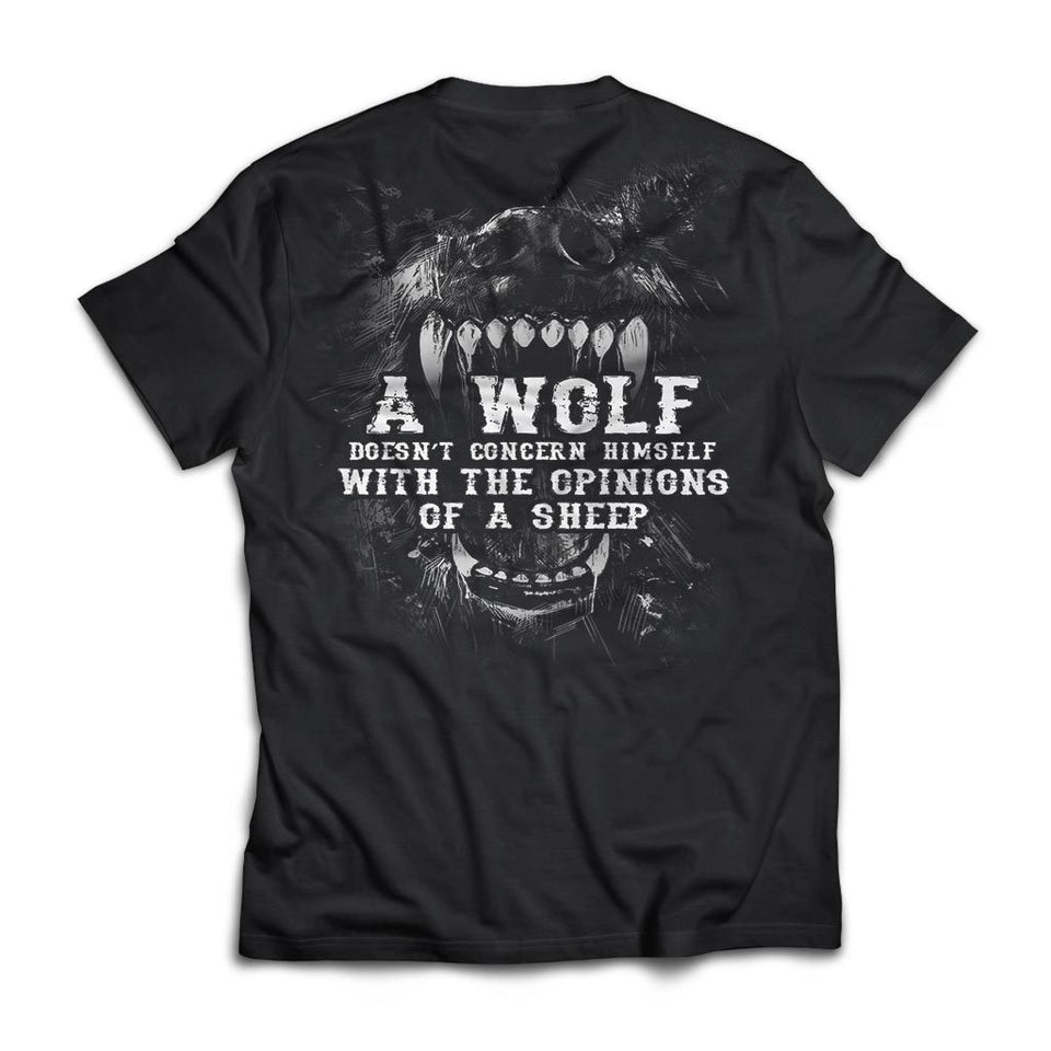 Viking, Norse, Gym t-shirt & apparel, Wolf, sheep, backApparel[Heathen By Nature authentic Viking products]Next Level Premium Short Sleeve T-ShirtBlackX-Small