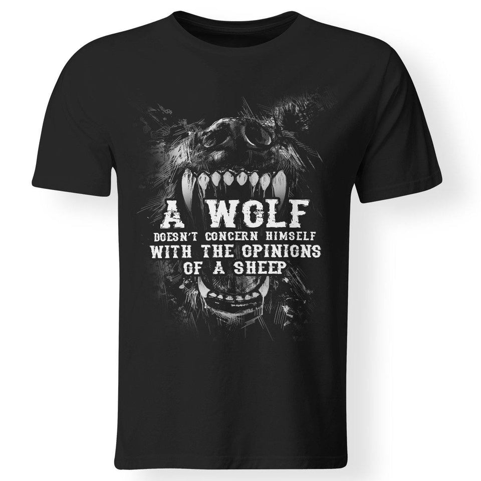 Viking, Norse, Gym t-shirt & apparel, Wolf, sheep, frontApparel[Heathen By Nature authentic Viking products]Premium Men T-ShirtBlackS