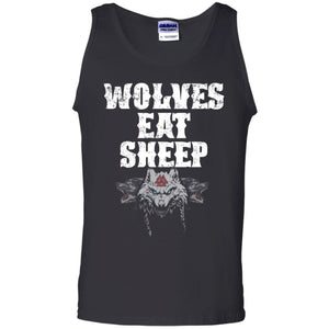 Viking, Norse, Gym t-shirt & apparel, Wolves Eat Sheep, FrontApparel[Heathen By Nature authentic Viking products]Cotton Tank TopBlackS