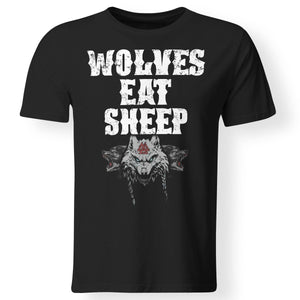 Viking, Norse, Gym t-shirt & apparel, Wolves Eat Sheep, FrontApparel[Heathen By Nature authentic Viking products]Premium Men T-ShirtBlackS