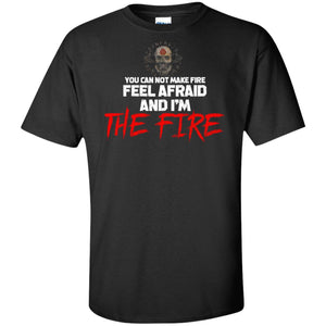 Viking, Norse, Gym t-shirt & apparel, You can not make fire feel afraid, frontApparel[Heathen By Nature authentic Viking products]Tall Ultra Cotton T-ShirtBlackXLT