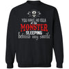 Viking, Norse, Gym t-shirt & apparel, You have no idea of the monster, frontApparel[Heathen By Nature authentic Viking products]Unisex Crewneck Pullover SweatshirtBlackS