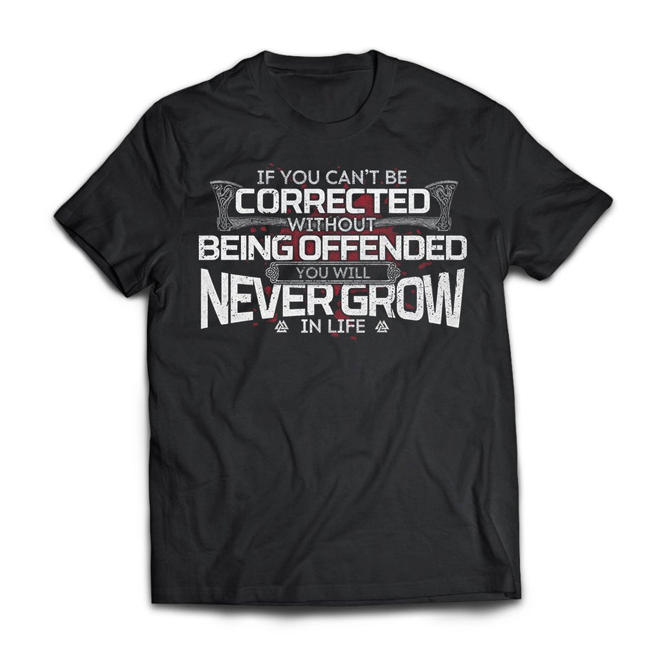 Viking, Norse, Gym t-shirt & apparel, You will never grow in life, FrontApparel[Heathen By Nature authentic Viking products]Next Level Premium Short Sleeve T-ShirtBlackX-Small