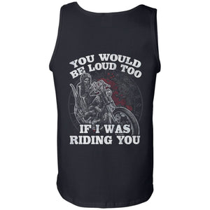 Viking, Norse, Gym t-shirt & apparel, You would be loud, BackApparel[Heathen By Nature authentic Viking products]Cotton Tank TopBlackS