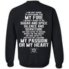 Viking, Norse, Gym t-shirt & apparel,I am not going to apologise for my fire, BackApparel[Heathen By Nature authentic Viking products]Unisex Crewneck Pullover SweatshirtBlackS