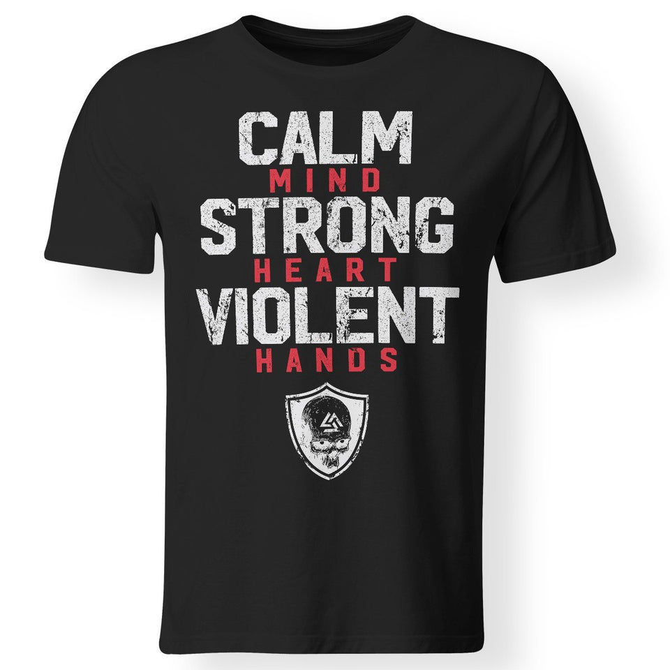 Viking T-shirt, Calm mind, NewApparel[Heathen By Nature authentic Viking products]Premium Men T-ShirtBlackS