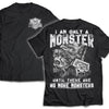 Viking T-shirt, Double sided T-shirt, Only monster, BlackApparel[Heathen By Nature authentic Viking products]Next Level Premium Short Sleeve T-ShirtBlackX-Small