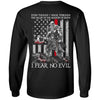 Viking T-shirt, Fear no evil, fighting, double sidedApparel[Heathen By Nature authentic Viking products]