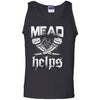 Viking T-shirt, Mead helps, frontApparel[Heathen By Nature authentic Viking products]Cotton Tank TopBlackS