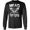 Viking T-shirt, Mead helps, frontApparel[Heathen By Nature authentic Viking products]Long-Sleeve Ultra Cotton T-ShirtBlackS