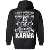 Viking T-shirt, Mess with me, backApparel[Heathen By Nature authentic Viking products]Unisex Pullover HoodieBlackS