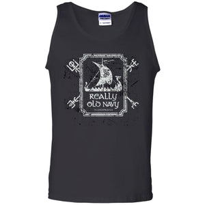 Viking T-shirt, Really old navy, frontApparel[Heathen By Nature authentic Viking products]Cotton Tank TopBlackS