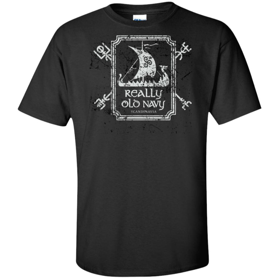 Viking T-shirt, Really old navy, frontApparel[Heathen By Nature authentic Viking products]Tall Ultra Cotton T-ShirtBlackXLT