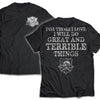 Viking T-shirt, Viking love, Terrible things, double sidedApparel[Heathen By Nature authentic Viking products]Next Level Premium Short Sleeve T-ShirtBlackX-Small