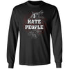 Viking Tshirt Apparel, I Hate People, FrontApparel[Heathen By Nature authentic Viking products]Long-Sleeve Ultra Cotton T-ShirtBlackS