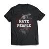 Viking Tshirt Apparel, I Hate People, FrontApparel[Heathen By Nature authentic Viking products]Next Level Premium Short Sleeve T-ShirtBlackX-Small