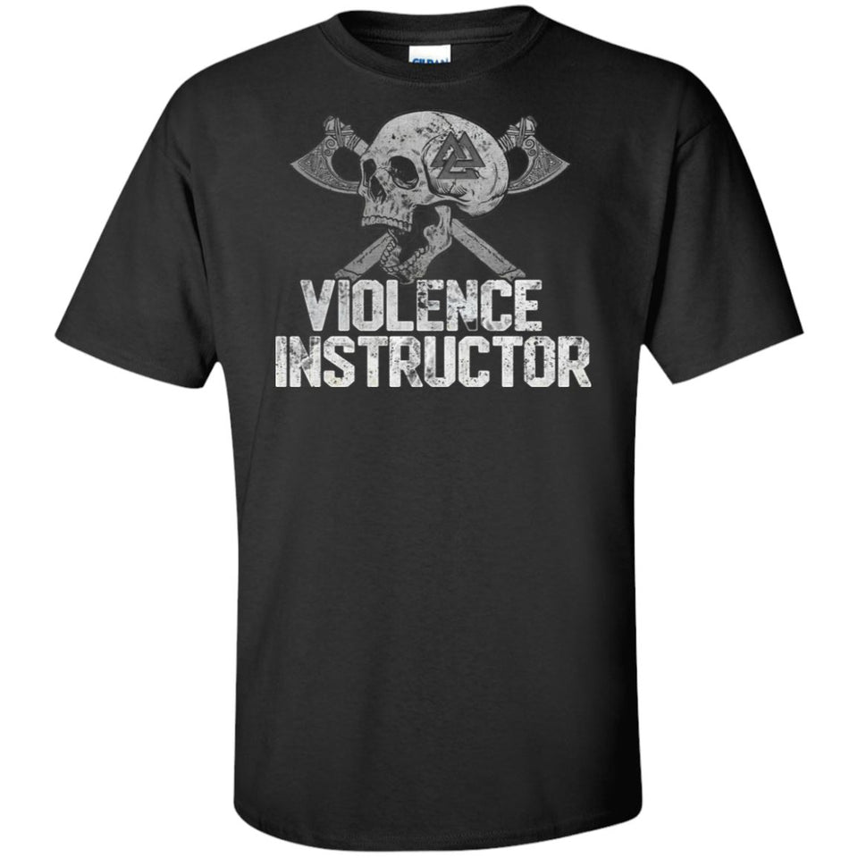 Viking Tshirt Apparel, Violence Instructor, FrontApparel[Heathen By Nature authentic Viking products]Tall Ultra Cotton T-ShirtBlackXLT