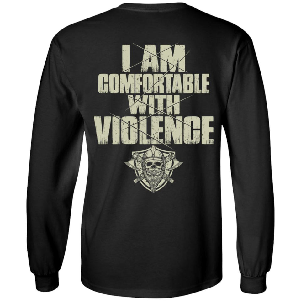 Viking Tshirt, comfortable, violence, backApparel[Heathen By Nature authentic Viking products]Long-Sleeve Ultra Cotton T-ShirtBlackS
