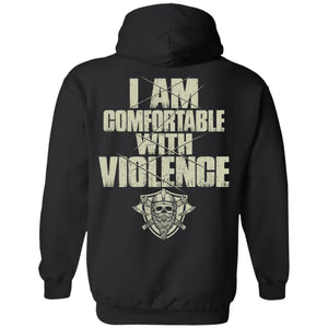 Viking Tshirt, comfortable, violence, backApparel[Heathen By Nature authentic Viking products]Unisex Pullover HoodieBlackS