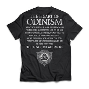 Viking Tshirt, Odinism, backApparel[Heathen By Nature authentic Viking products]Next Level Premium Short Sleeve T-ShirtBlackX-Small